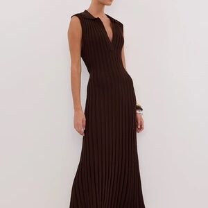DISSH Hal Chocolate Brown Sleeveless Maxi Dress